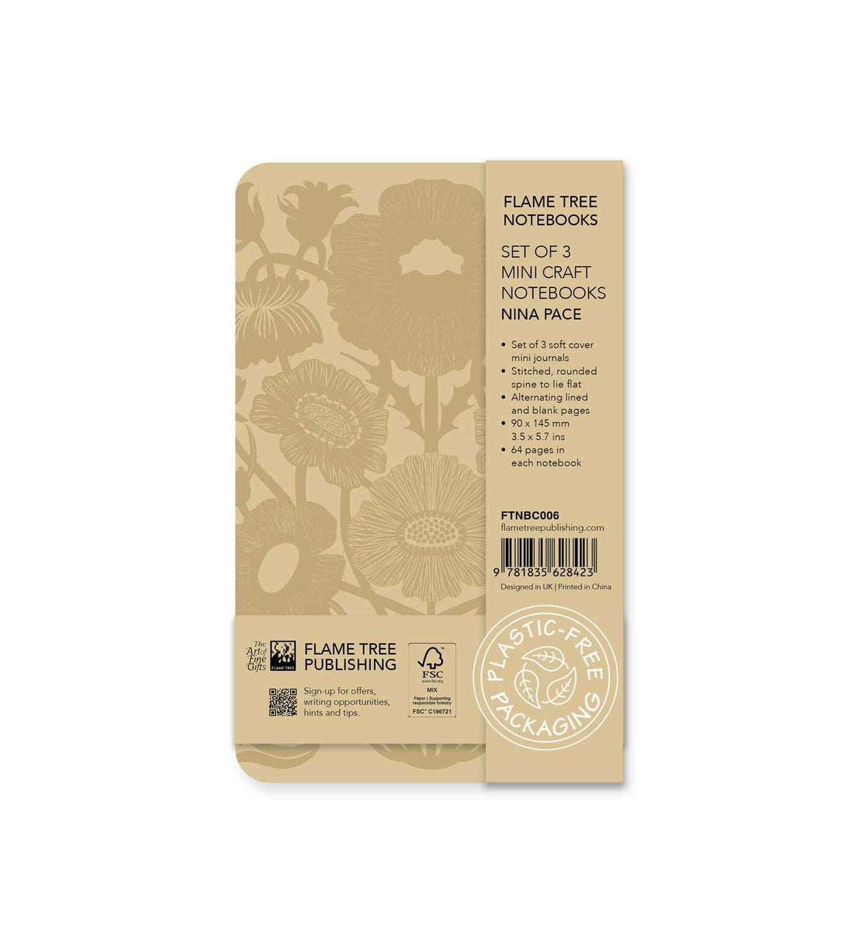 Nina Pace Set Of 3 Mini Craft Notebooks