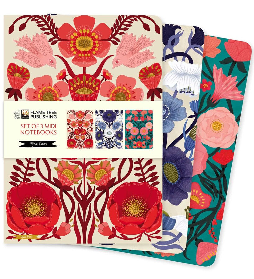 Nina Pace Set Of Three Midi Notebooks