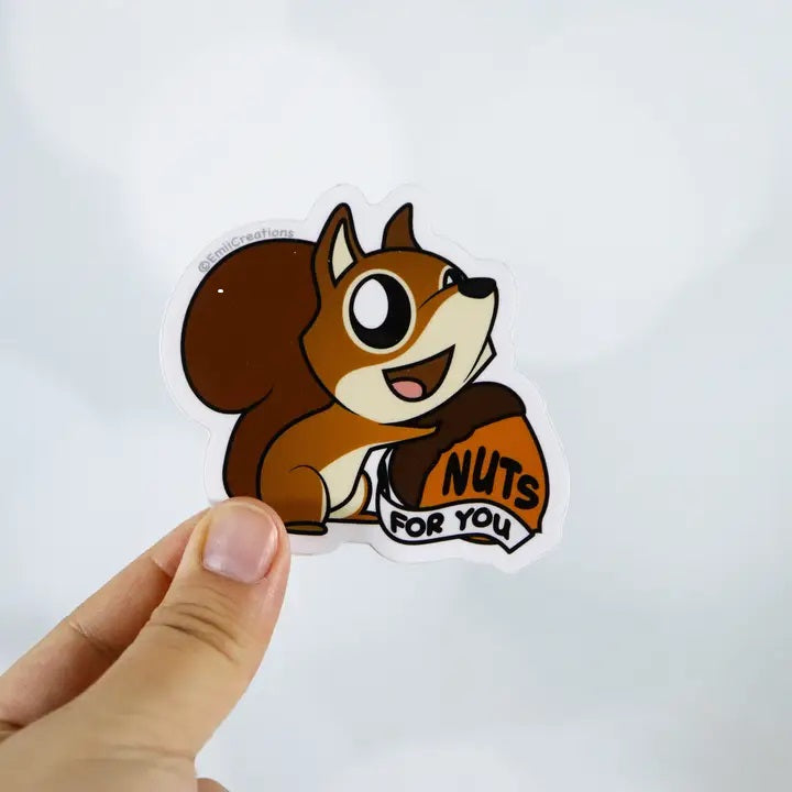 Nuts For You Squirrel Sticker