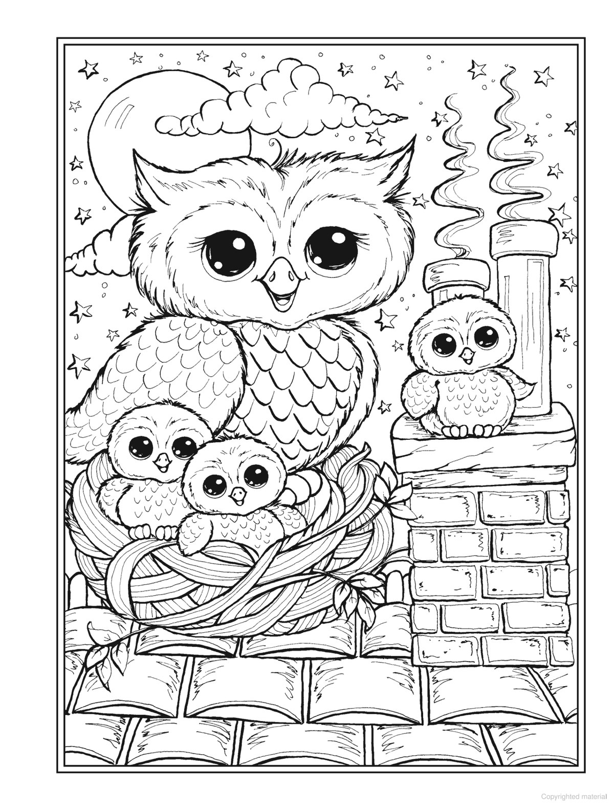 Owldorable Coloring Book Creative Haven
