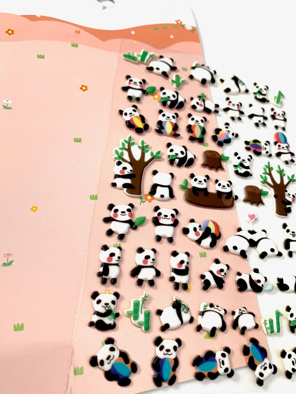 Panda Puffy Stickers Funny Sticker World