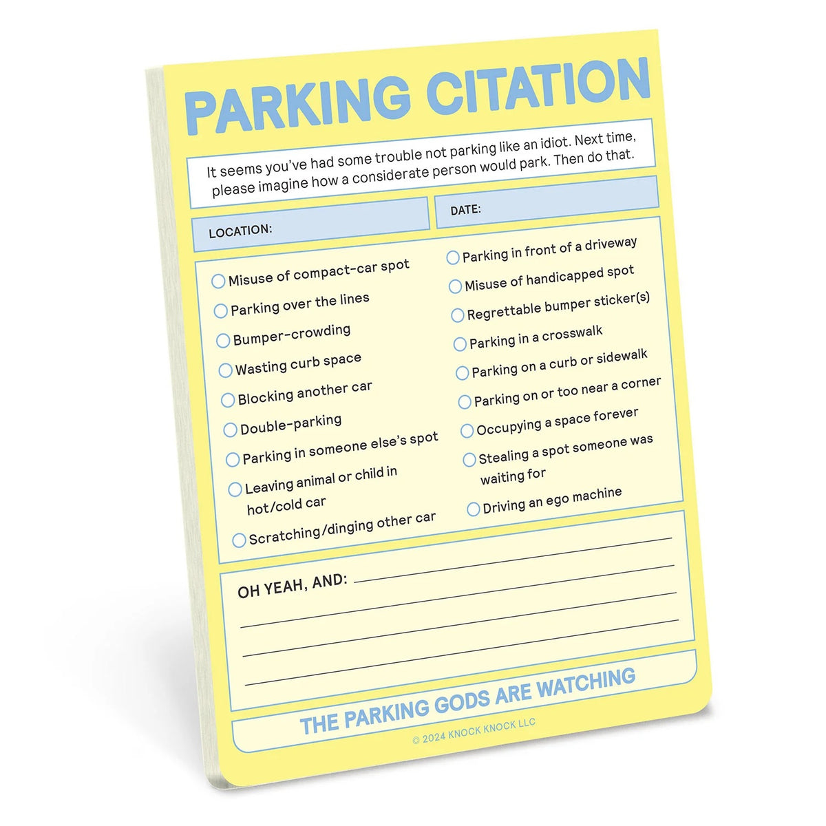 Parking Citation Nifty Notes Pastel