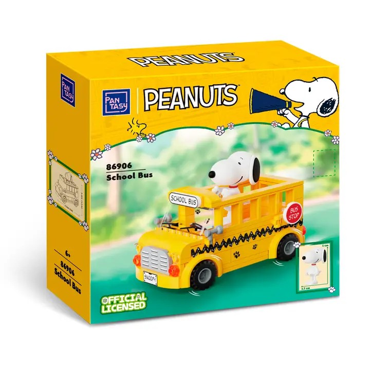 Peanuts Snoopy School Bus 3D Bricks Puzzle