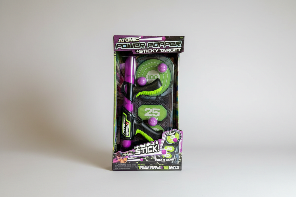Atomic Power Popper With Sticky Target