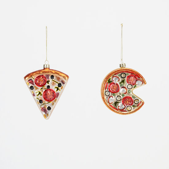 Pizza Glass Assorted Ornament