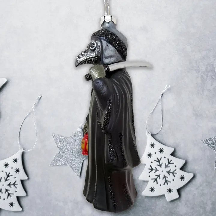 Plague Doctor Glass Ornament