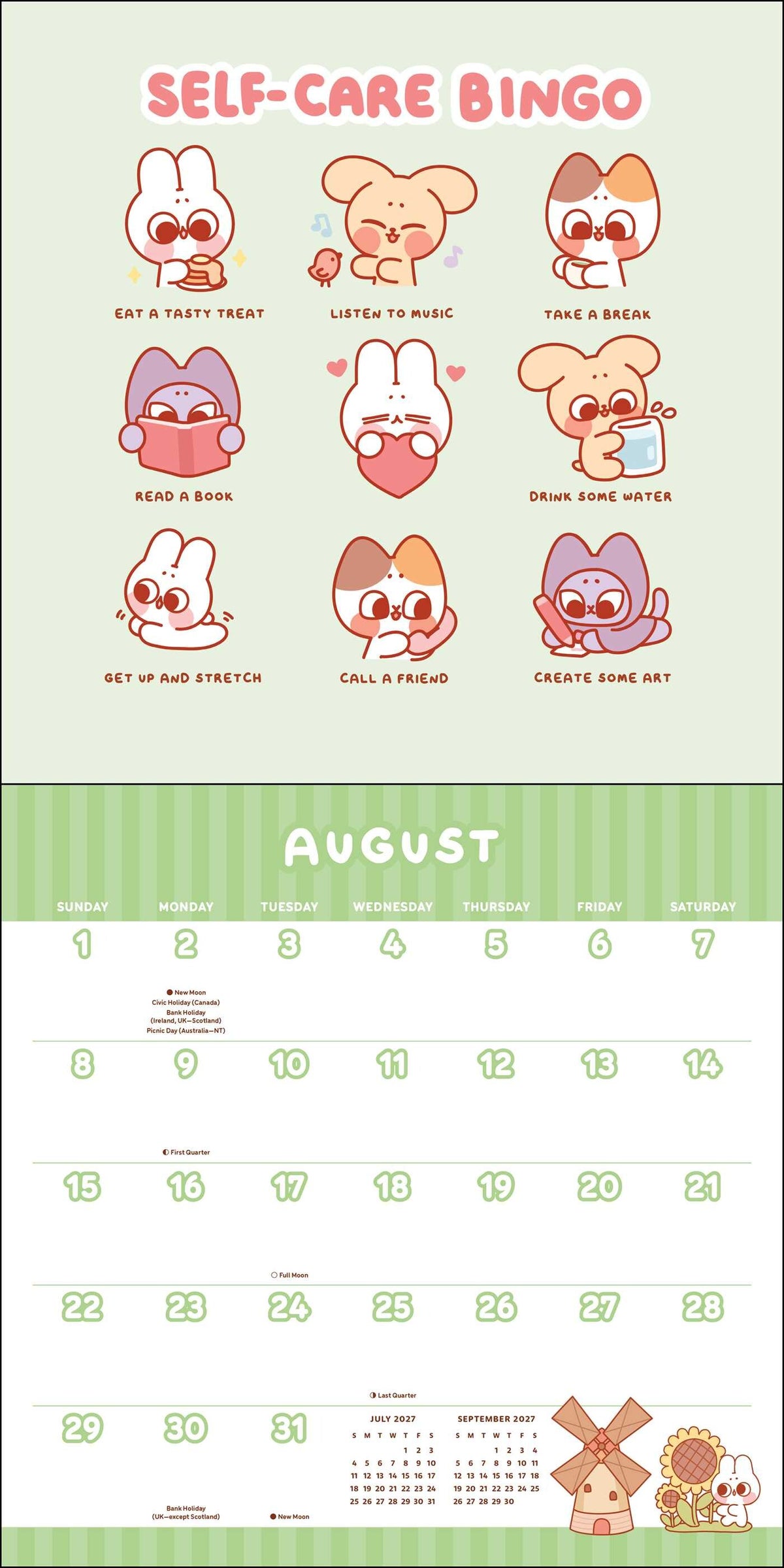 Pocket Peaches 2027 Wall Calendar