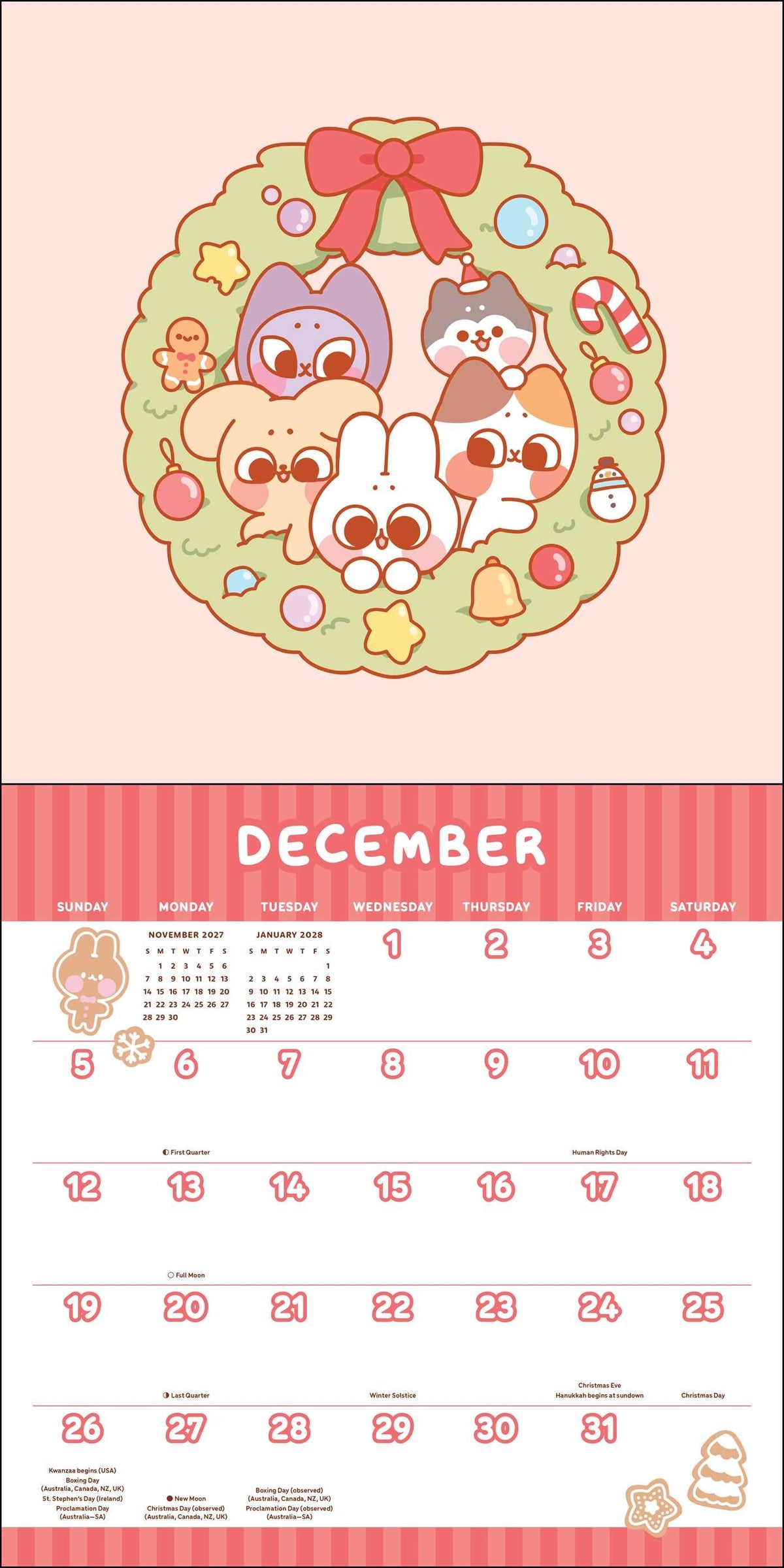 Pocket Peaches 2027 Wall Calendar