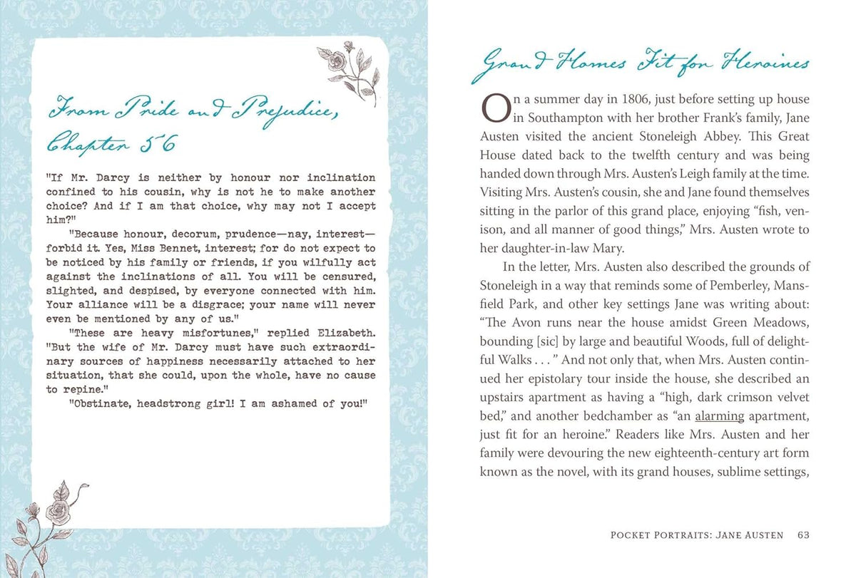 Pocket Portraits Jane Austen Book
