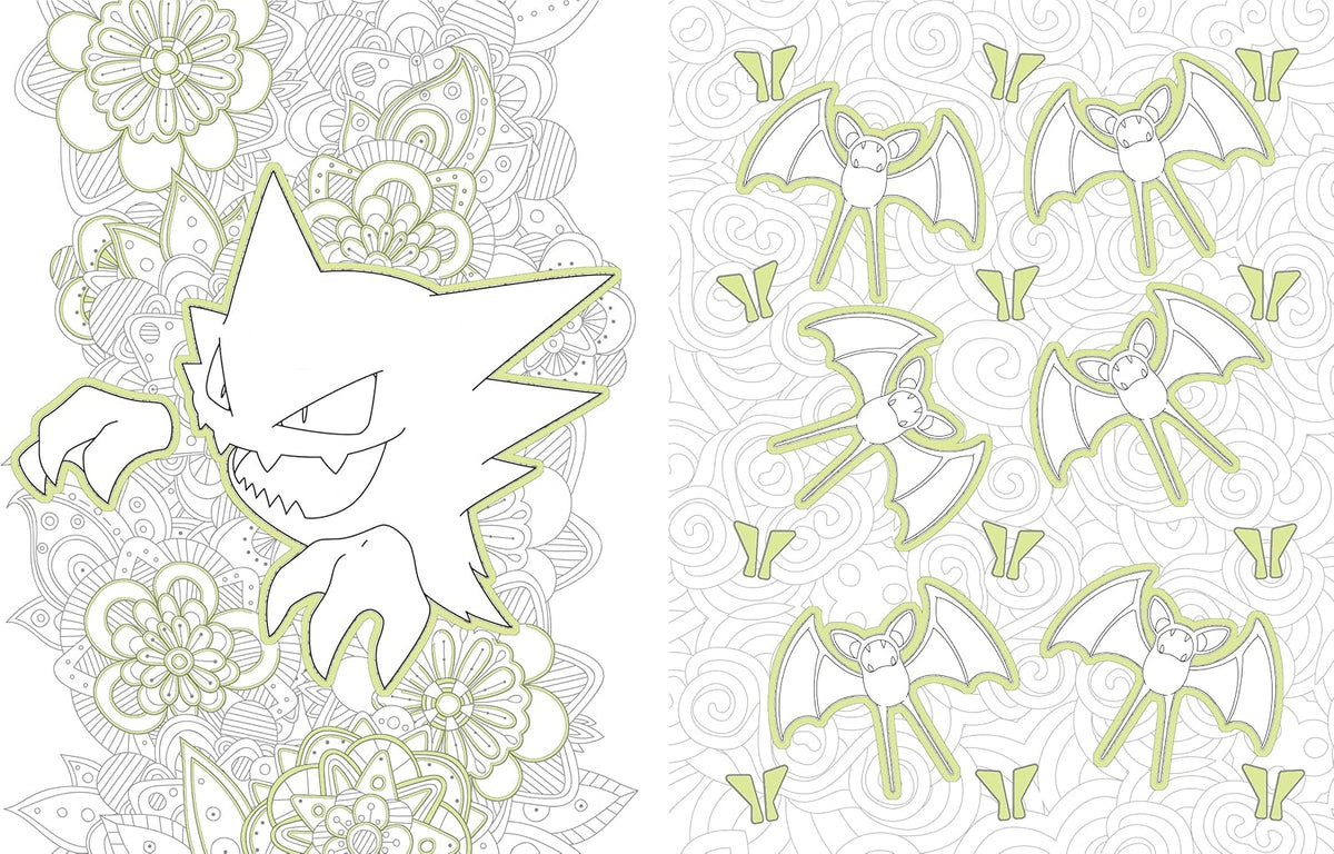Pokemon Glow In The Dark Coloring Book