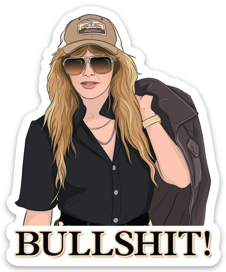 Poker Face Bullshit Die Cut Sticker