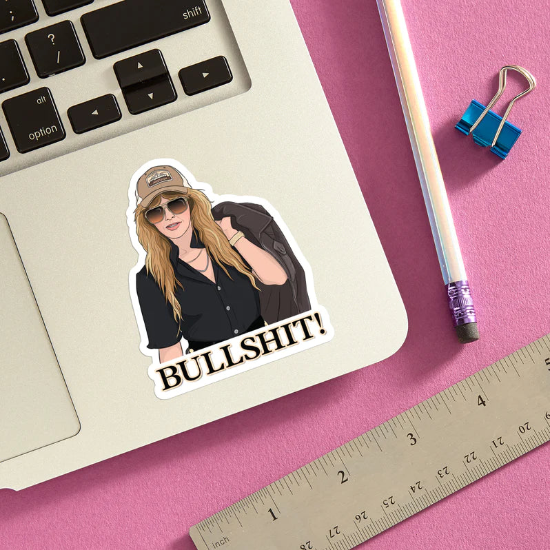 Poker Face Bullshit Die Cut Sticker