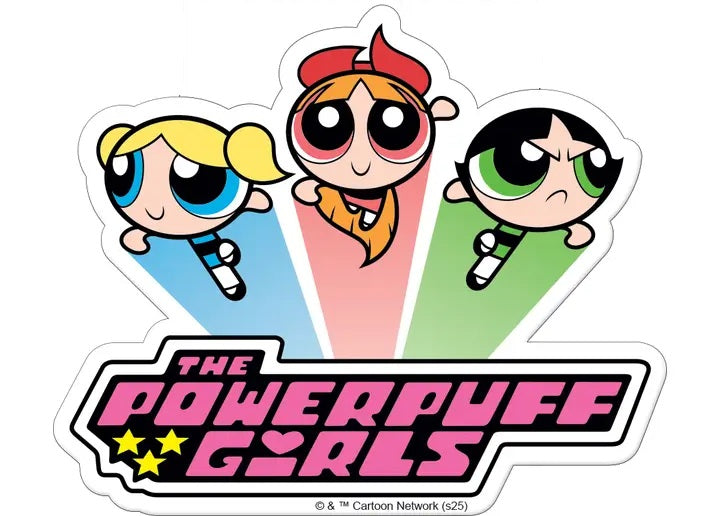 Powerpuff Girls With Logo Die Cut Sticker