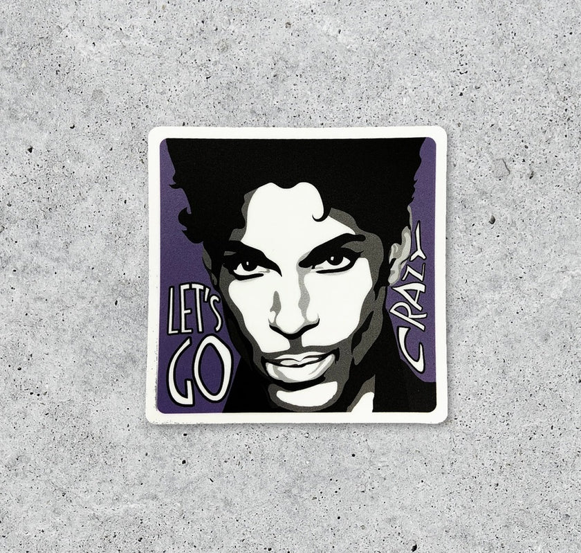 Let's Go Crazy Vinyl Sticker
