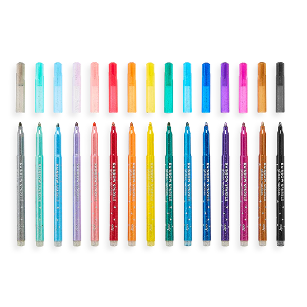 Rainbow Sparkle 15 Glitter Markers
