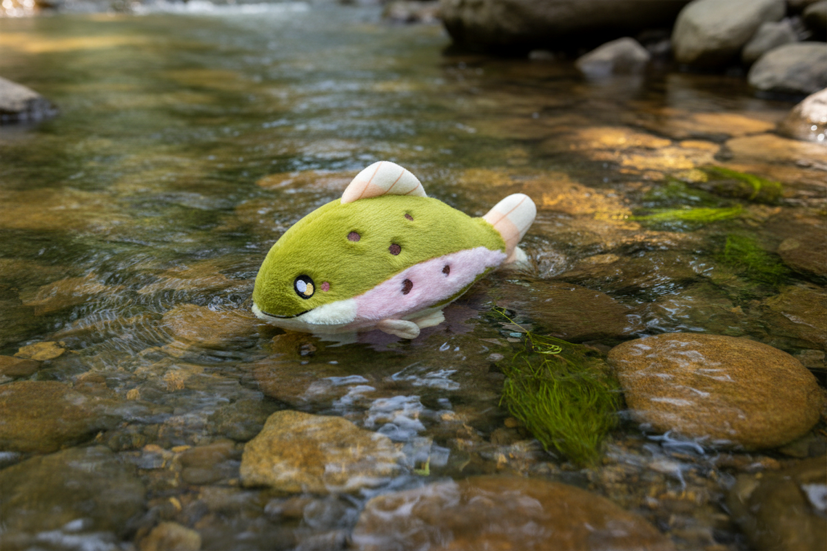 Rainbow Trout Plush Snugglemi Snackers 8"