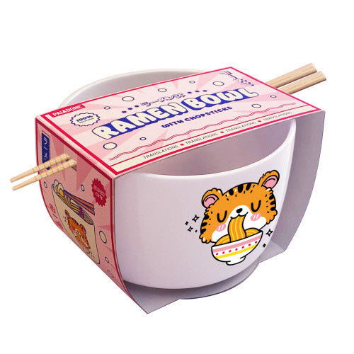 Ramen Tiger Bowl With Chopsticks