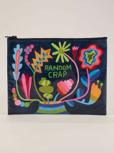 Random Crap Floral Zipper Pouch