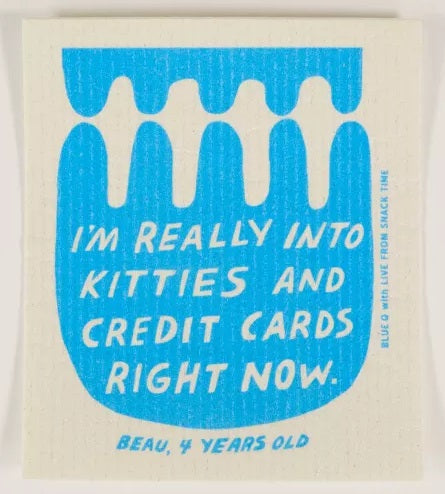 Really Into Kitties Right Now Swedish Dishcloth