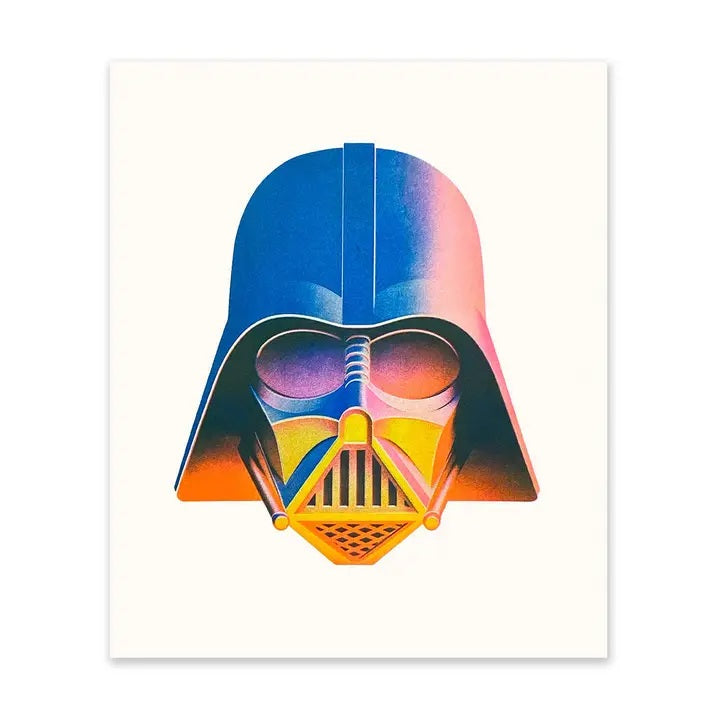 Retro Galactic Empire Lord Risograph Print 12"x10"