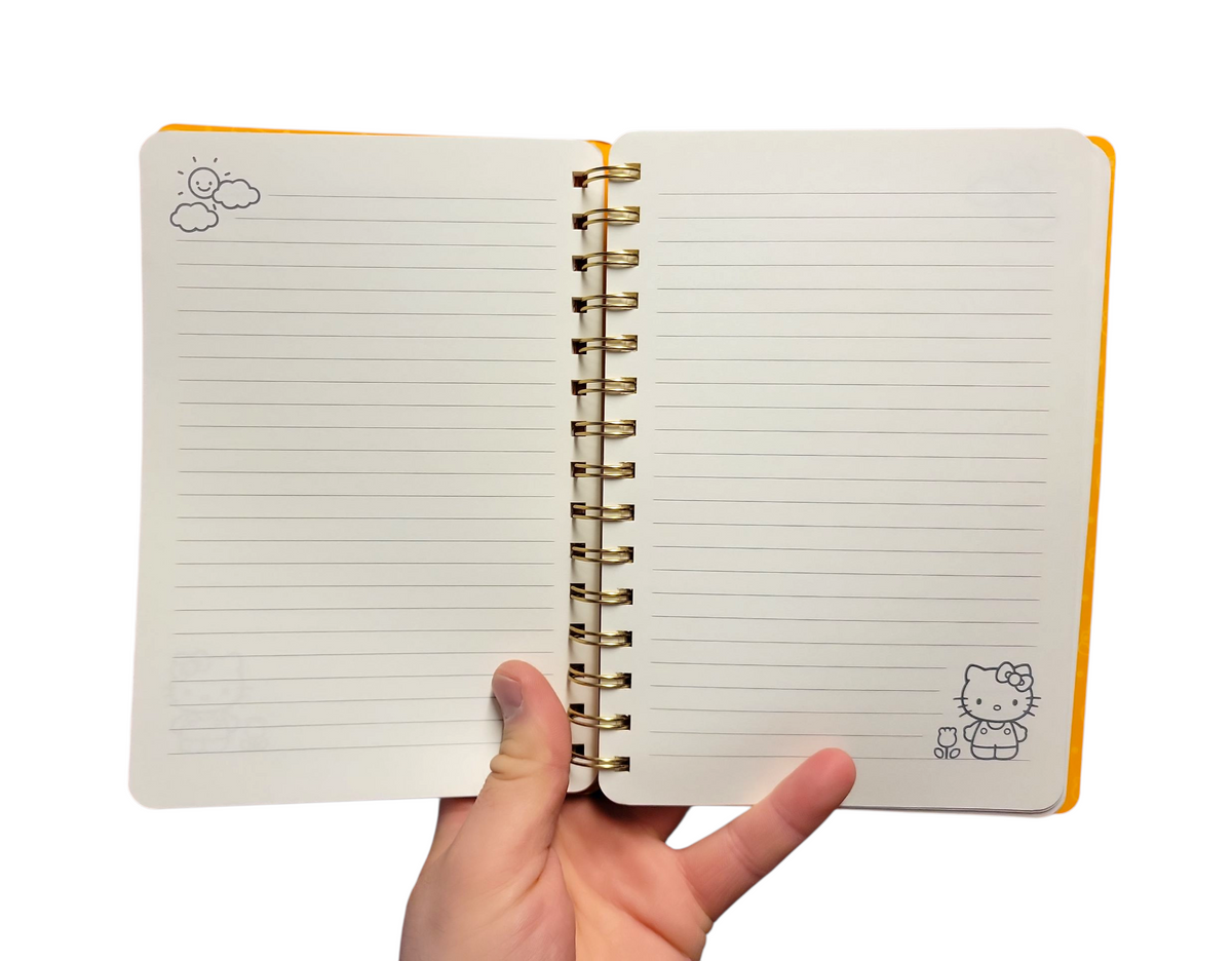 Retro Hello Kitty Spiral Notebook With Sticker Sheet