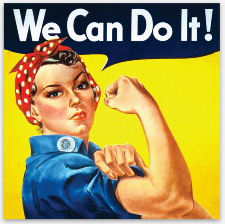 Rosie The Riveter Vinyl Sticker