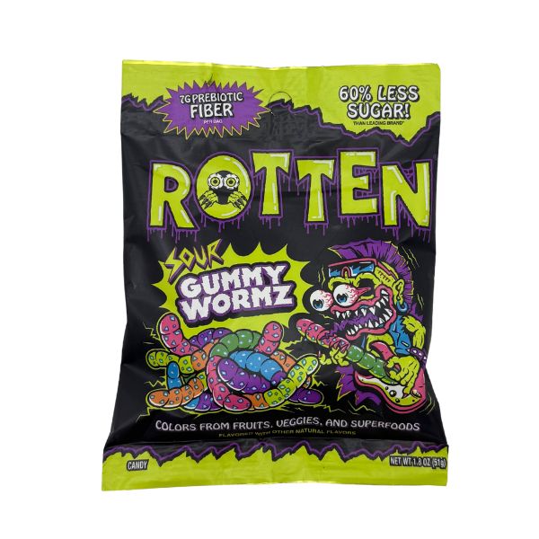Rotten Gummy Wormz Sour 1.8 oz
