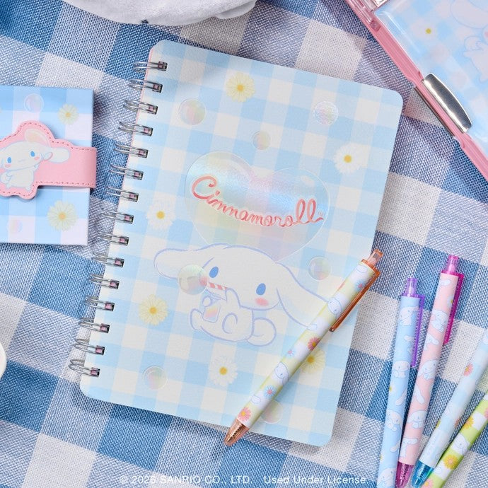 Cinnamoroll Sweet Daisies Spiral Notebook With Sticker Sheet