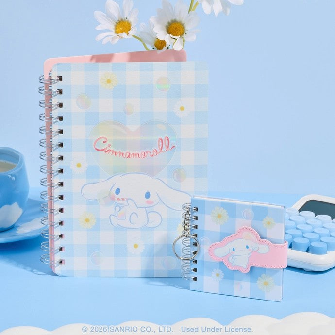 Cinnamoroll Sweet Daisies Spiral Notebook With Sticker Sheet