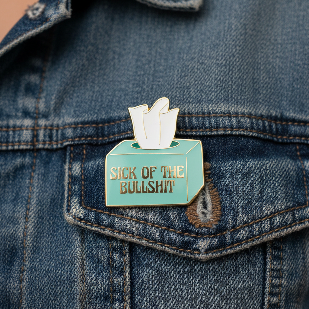 Sick Of The Bullshit Enamel Pin