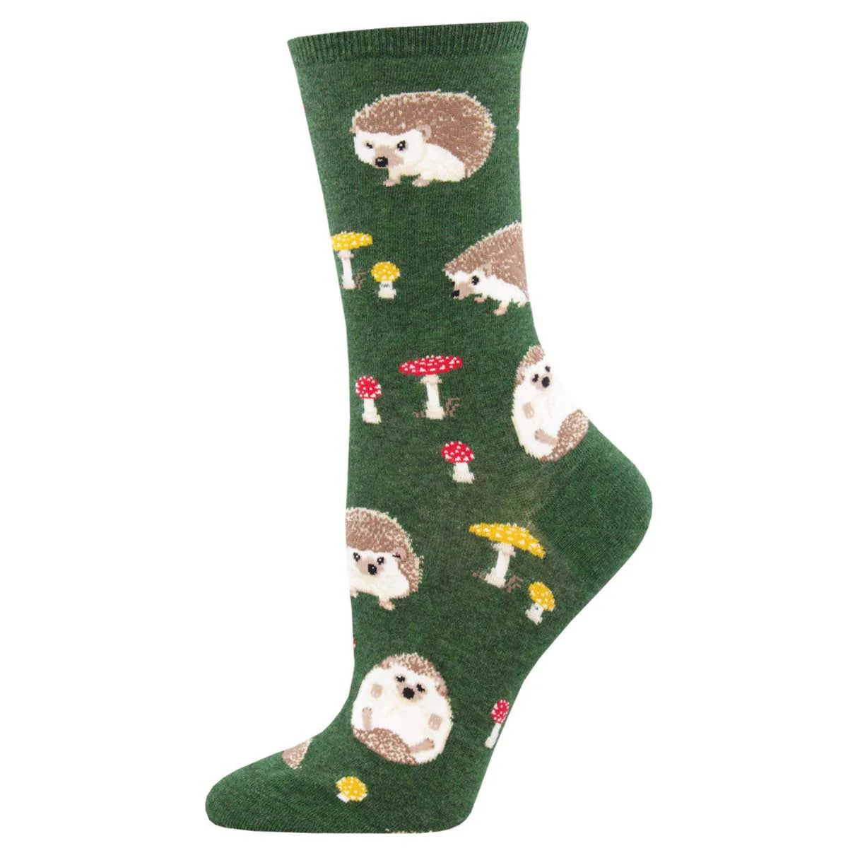 Slow Poke Women's Crew Socks Green Heather