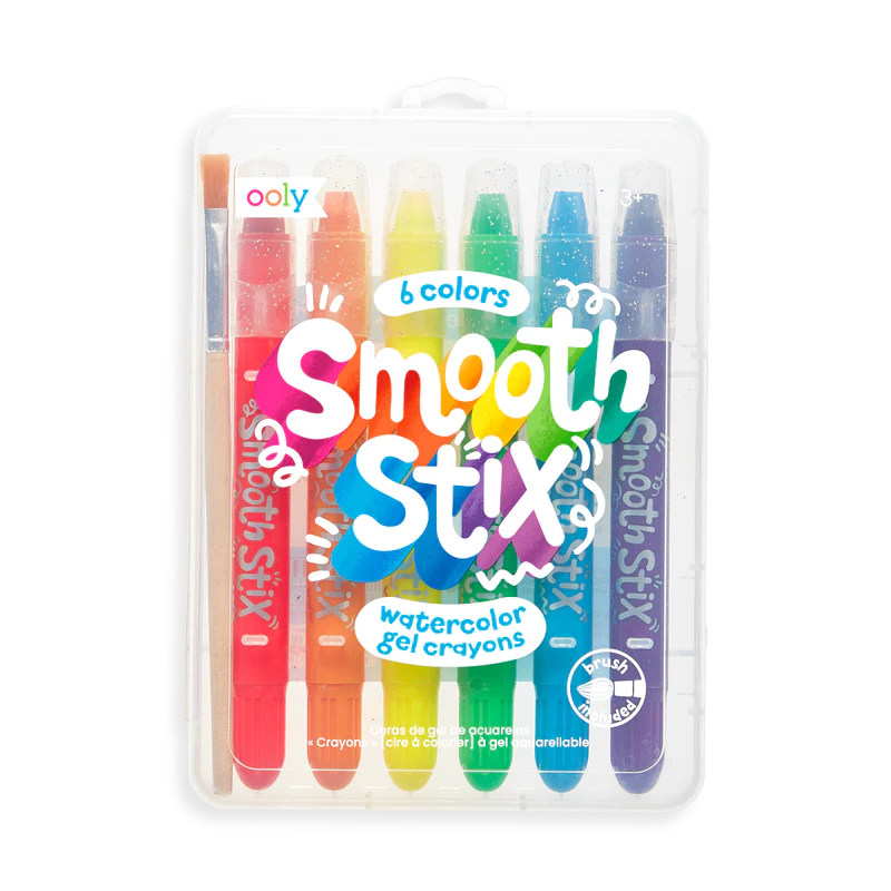 Smooth Stix 6 Watercolor Gel Crayons & Brush