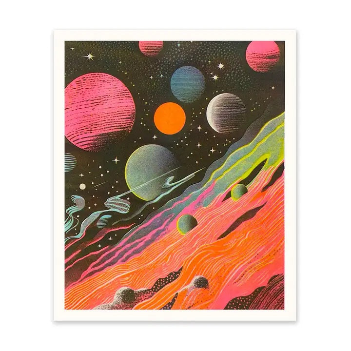 Space 1 Risograph Print 12"x10"