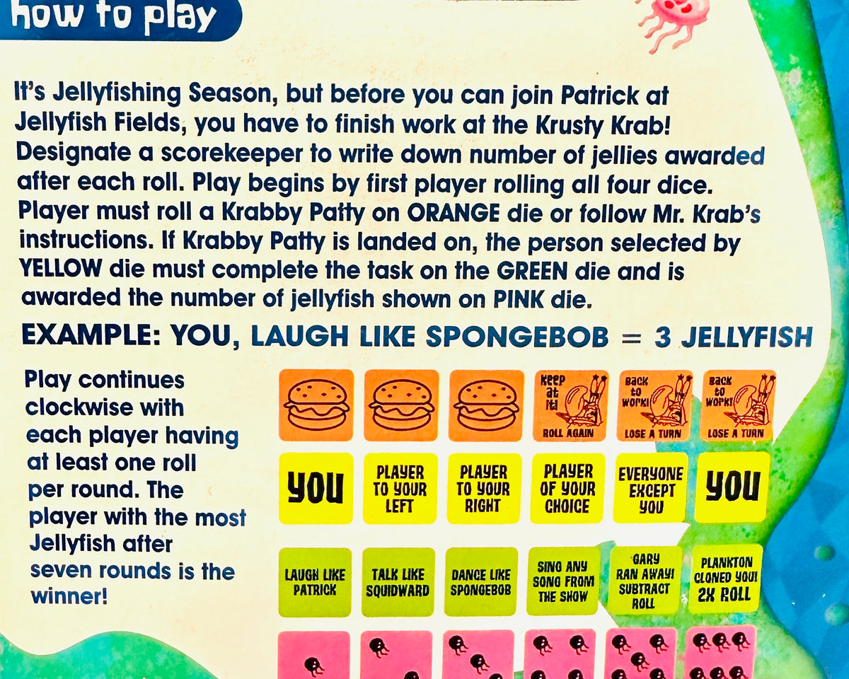 SpongeBob SquarePants Jumpin' Jellyfish Dice Game