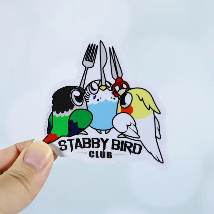 Stabby Bird Club Sticker