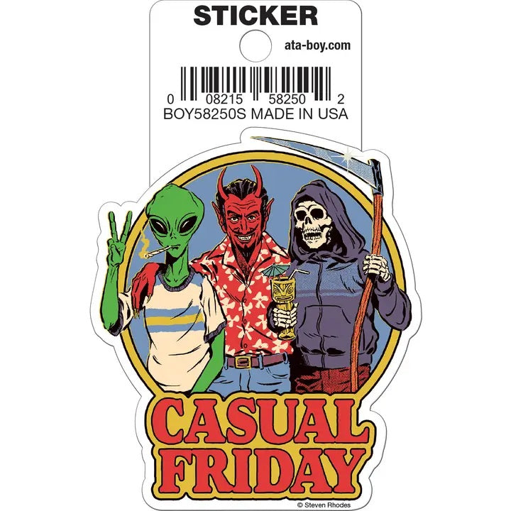 Steven Rhodes Casual Friday Die Cut Sticker