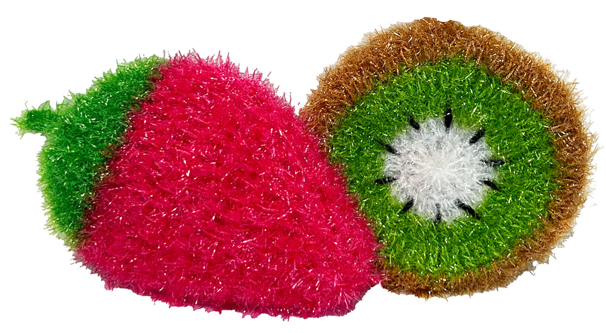 Strawberry Kiwi Sparklin' Scrubbers Reusable Sponges