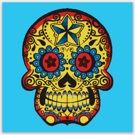 Sugar Skull Vinyl Sticker