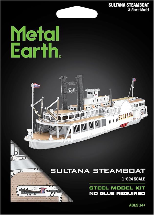 Sultana Steamboat Metal Model