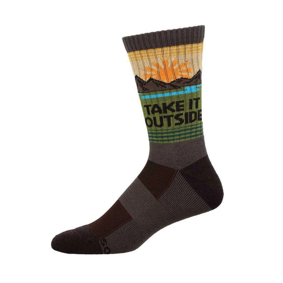 Take It Outside Men's Wool Crew Socks Green