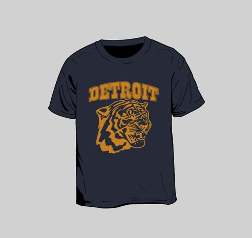 Tiger Detroit Toddler's T-Shirt Navy