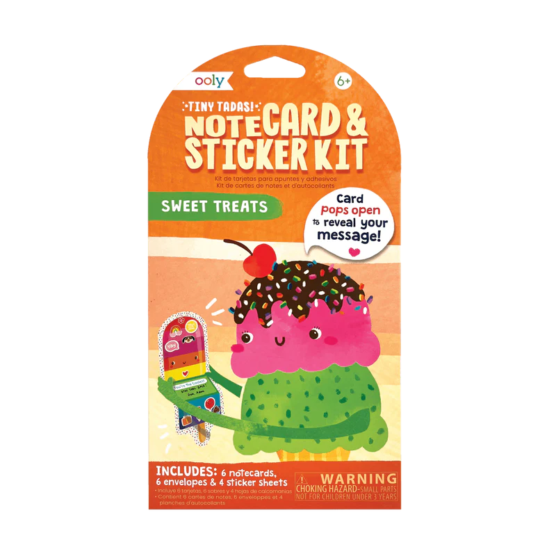 Tiny Tadas Sweet Treats Note Card & Sticker Kit