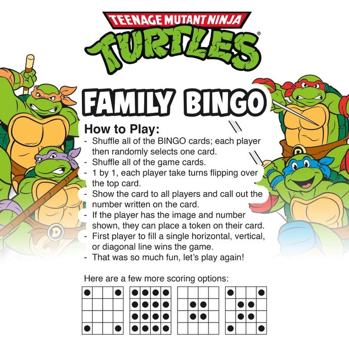 Teenage Mutant Ninja Turtles Family Bingo