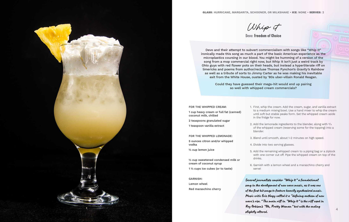 Totally 80s Cocktail Playlist Recipe Book