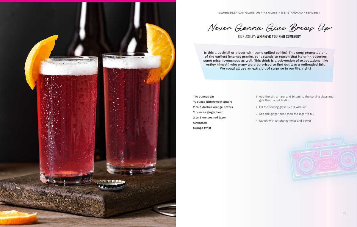Totally 80s Cocktail Playlist Recipe Book