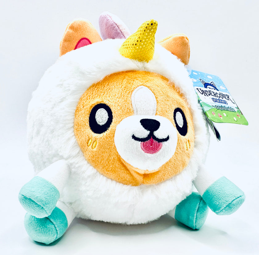 Undercover Snackers Corgi In Unicorn Costume Plush 6"