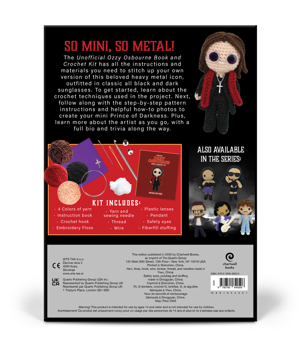 Unofficial Ozzy Osbourne Book & Crochet Kit