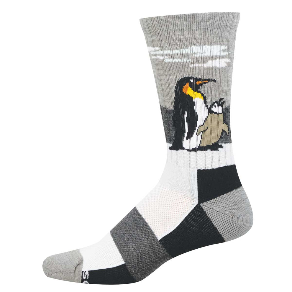Waddle It Be Men's Wool Crew Socks Gray