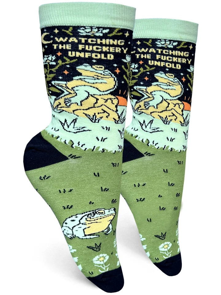 Watching The Fuckery Unfold Women's Socks