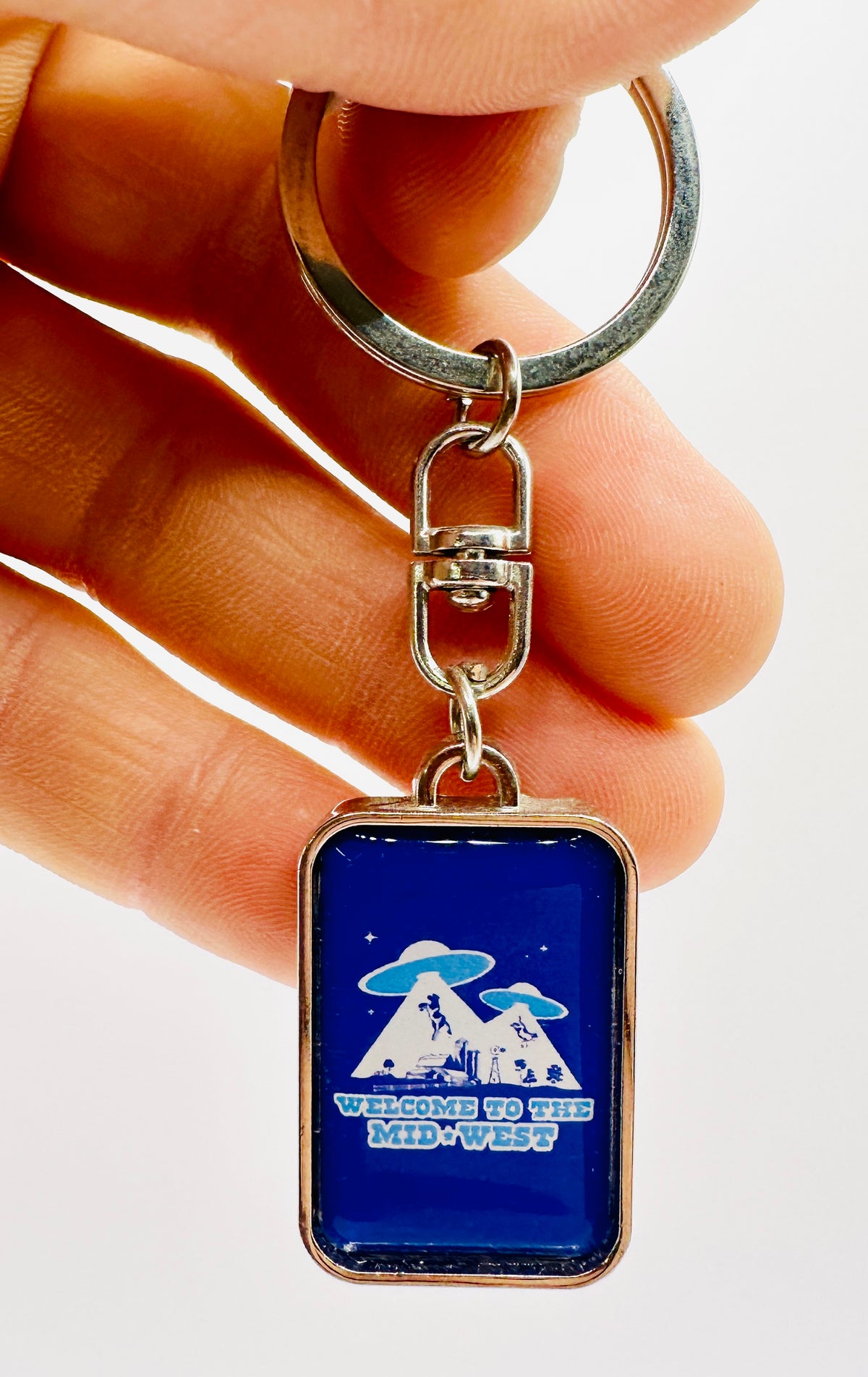 Welcome To The Midwest Metal Keychain